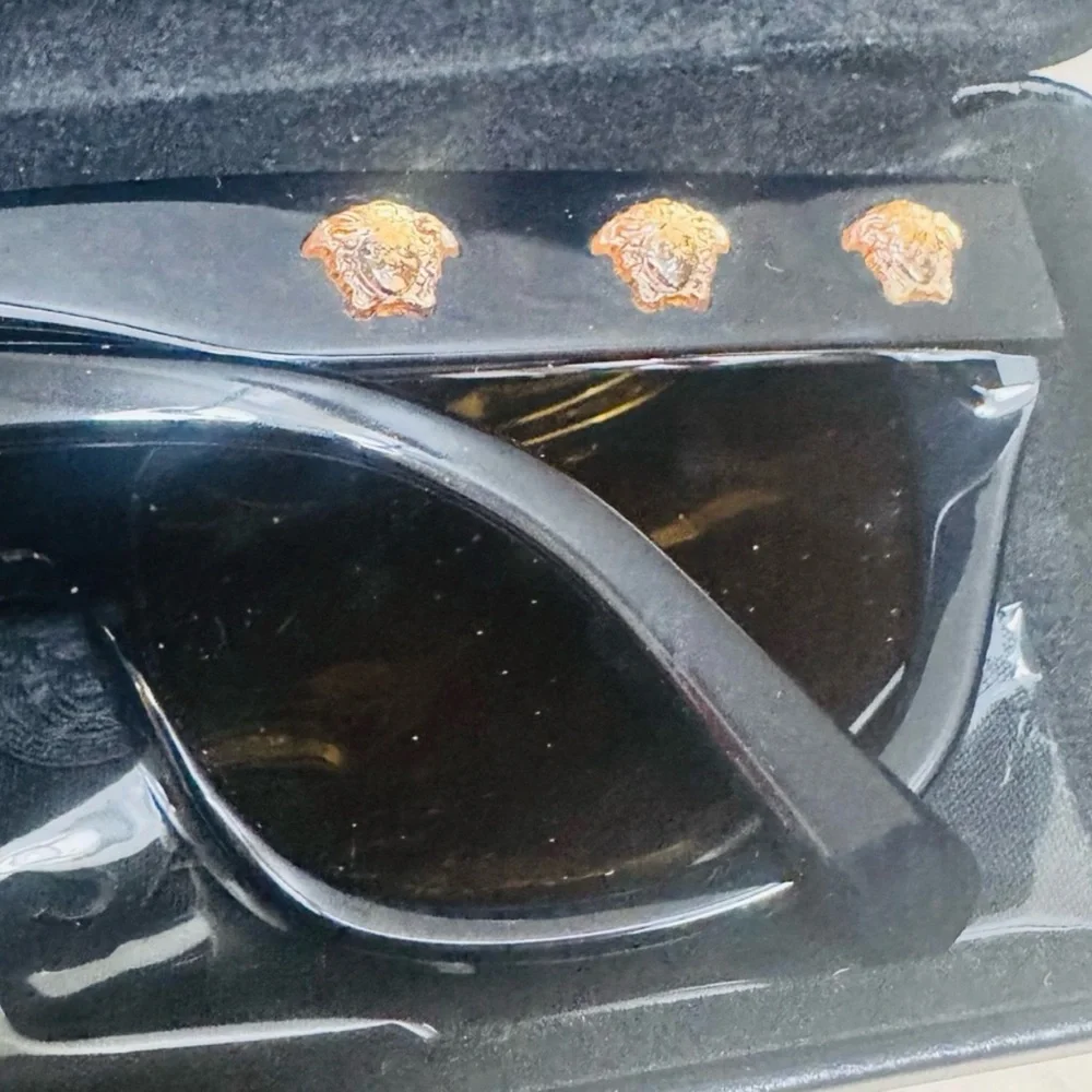 Versace Gold Medusa Head Butterfly Sunglasses, Plum Lens, 56/18/140 - Picture 9 of 16